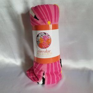 Circular Beach Towel Floral